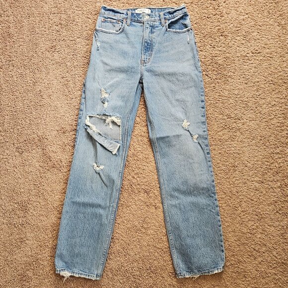Abercrombie & Fitch Denim - Abercrombie & Fitch Jeans Womens 27/4R 90's Straight Ultra High Rise Denim